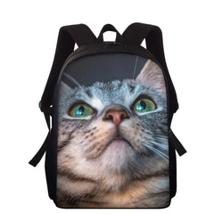 Animal Cat Printed Children's School Backpack Combo Primary Girl School Bag