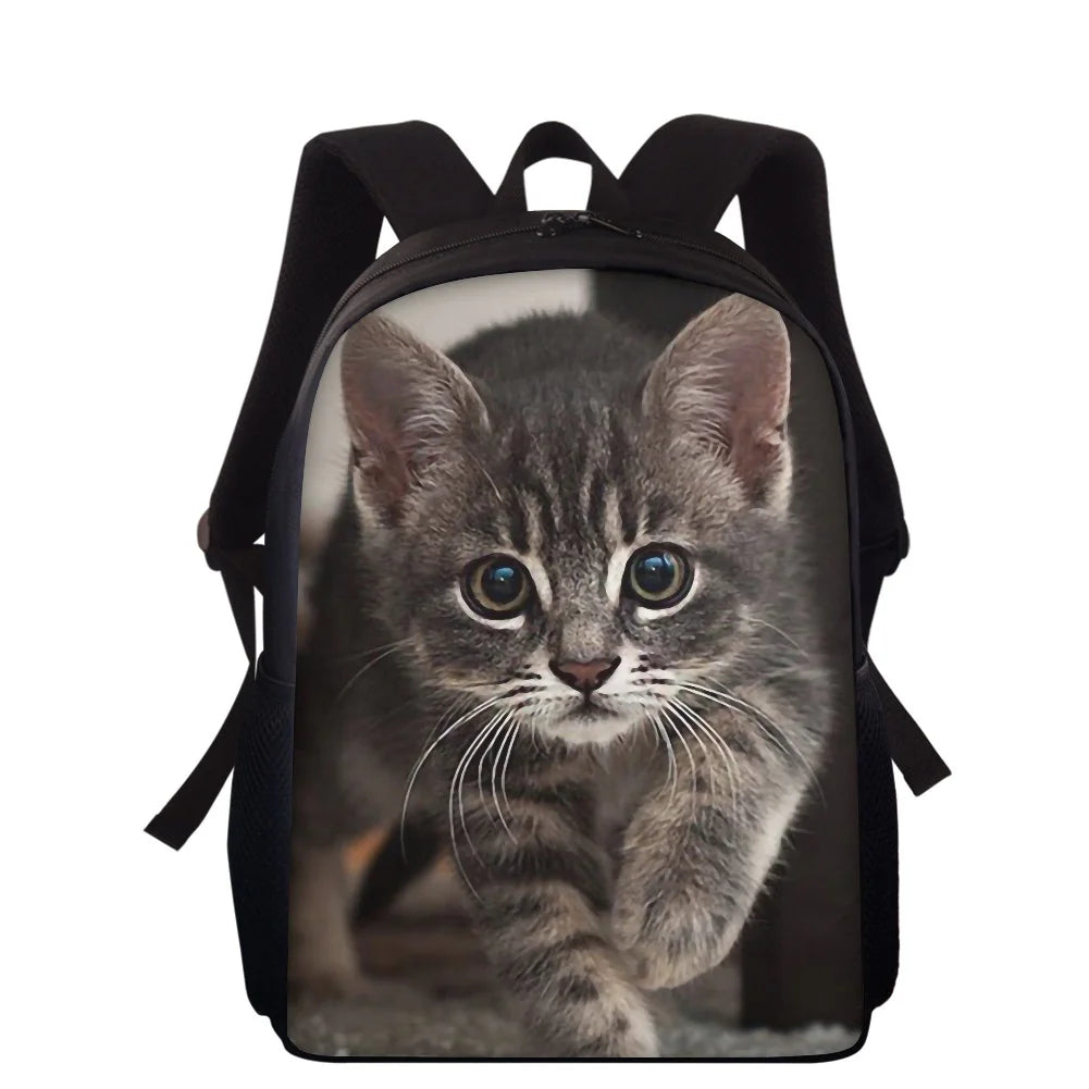 Animal Cat Printed Children's School Backpack Combo Primary Girl School Bag