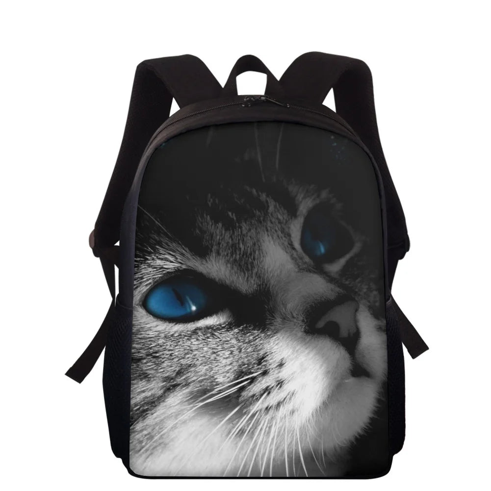 Animal Cat Printed Children's School Backpack Combo Primary Girl School Bag