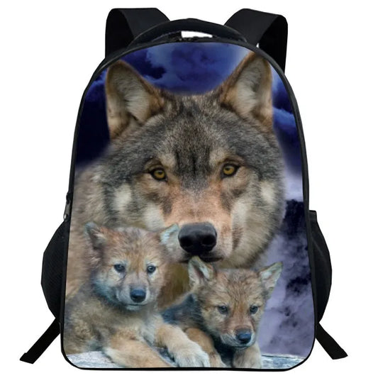 Wolf Backpack School Bags for Teenager Kids Book Bag