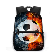 Kids Football Soccer Print Backpack Boys Schoolbag