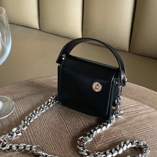 Girls Chain Small Square Shoulder Bag PU Leather Women Mini Crossbody Bags