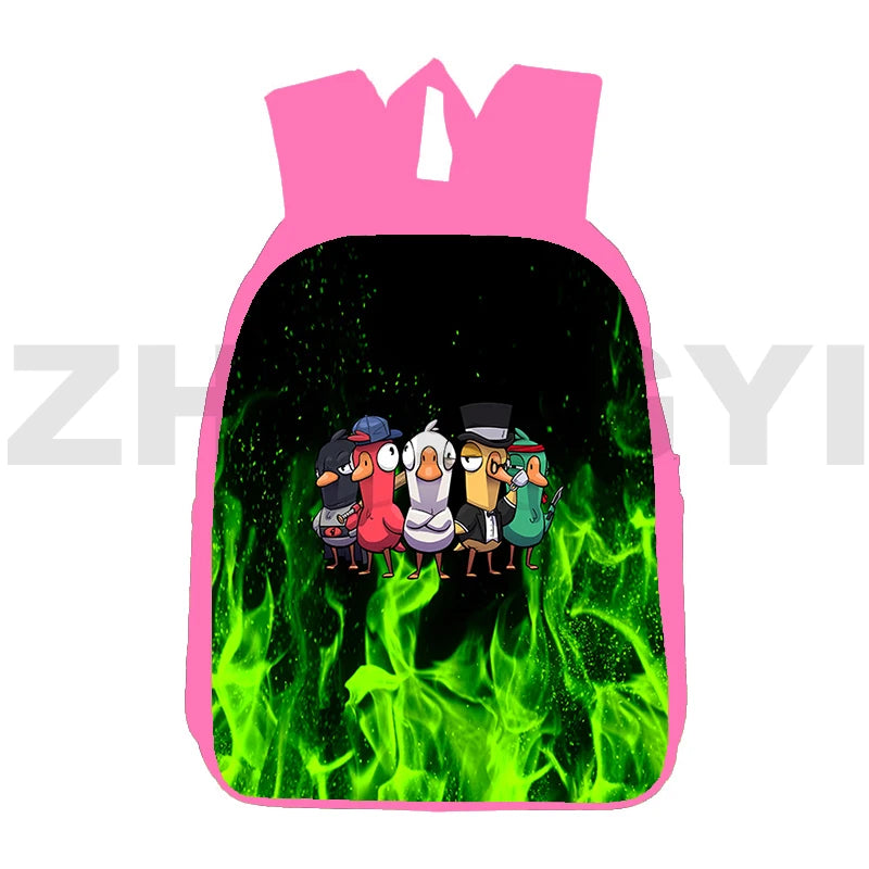 Girls Goose Goose Duck 3D Backpacks Lady Laptop Backpack