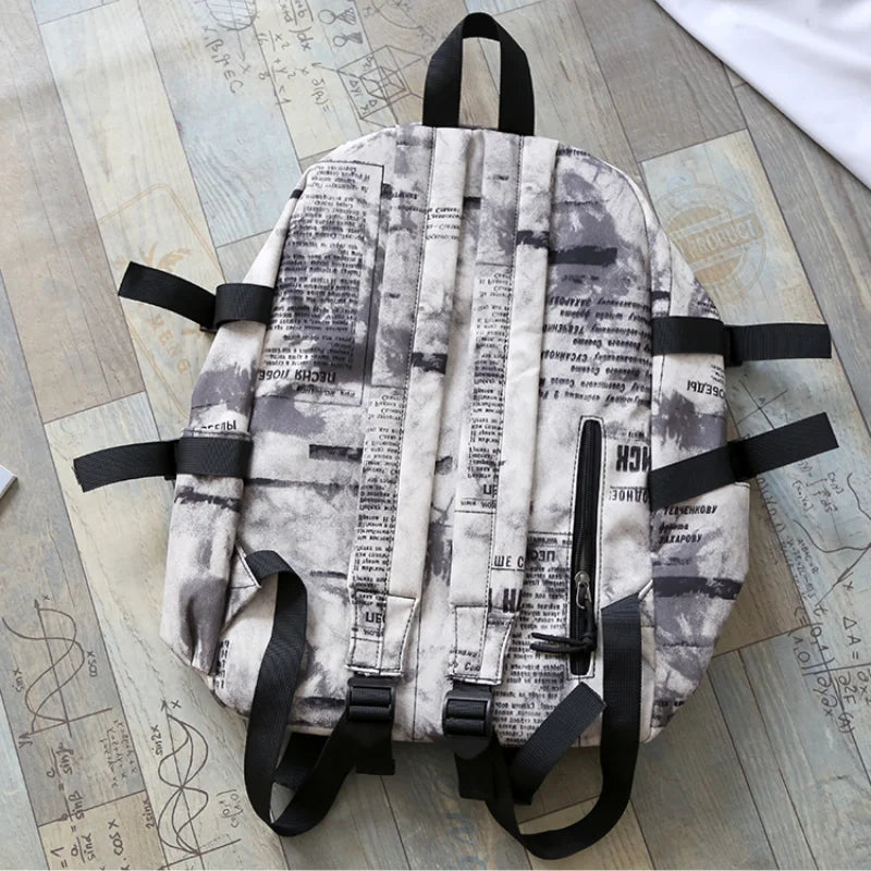 Geometric Waterproof Backpack for Teenagers