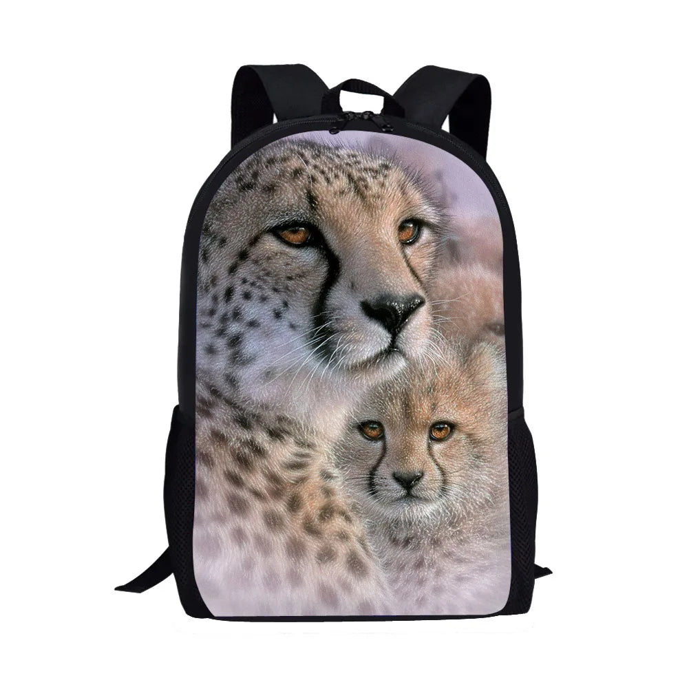 Kids 3D Animal Print School Bags for Children