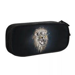 Lion Pen Box Student School Anime Zipper Pen Bag Child Stationery Bag Gift