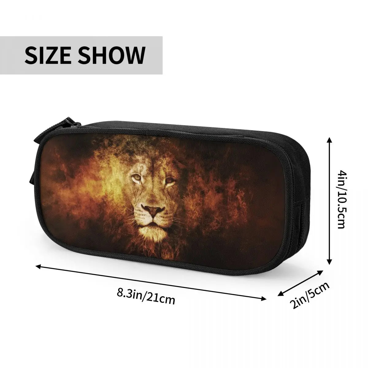 Lion Pen Box Student School Anime Zipper Pen Bag Child Stationery Bag