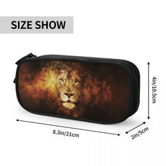 Lion Pen Box Student School Anime Zipper Pen Bag Child Stationery Bag