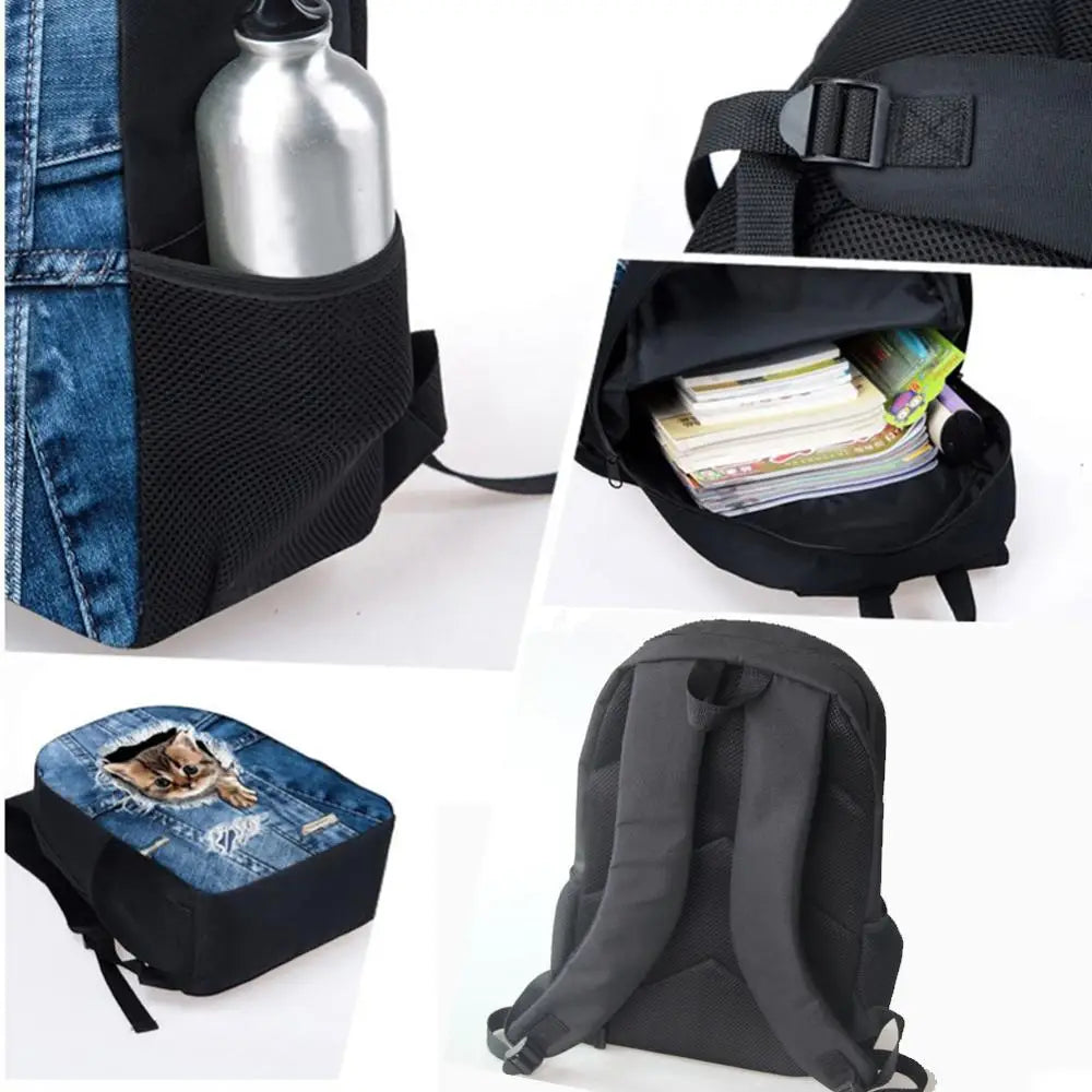 JUDO School Bags For Boys Girls 3D Karate/Taekwondo Kids School Supplies