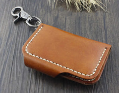 Mens Biker Rocker Leather Key Holder Case