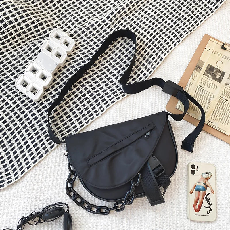 Acrylic Chain Crossbody Bag Patchwork Handbags Messenger