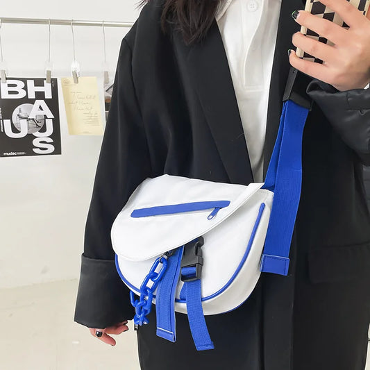 Acrylic Chain Crossbody Bag Patchwork Handbags Messenger