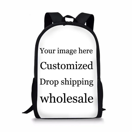 Shark Print School Bag for Teenager Boys Girls Unique 3d Children Kids Book Bag