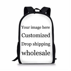 Shark Print School Bag for Teenager Boys Girls Unique 3d Children Kids Book Bag