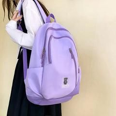 Waterproof Nylon Student Schoolbag Large Capacity Backpack
