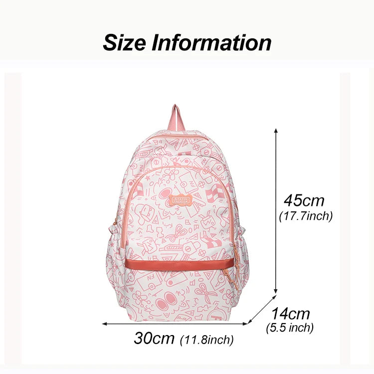 Graffiti Pattern Backpack for Teenage Travel Rucksack