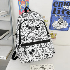 Graffiti Pattern Backpack for Teenage Travel Rucksack