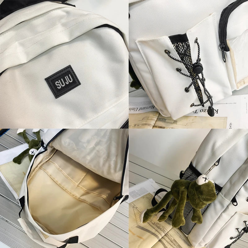 Women Boy Backpack High Female Student College School Bag Teenage Girls Laptop