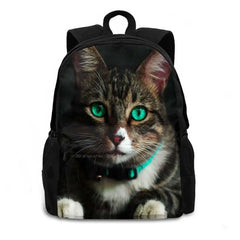 Cat 3D Print Backpack Casual Bag Cat Cat And Eyes Nose Face Cat