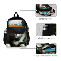 Cat 3D Print Backpack Casual Bag Cat Cat And Eyes Nose Face Cat
