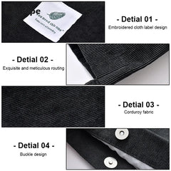 Corduroy Shoulder Bag for Women Soft Storage Reusable Totes Bag