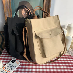 Corduroy Shoulder Bag Women's Canvas Tote Handbag
