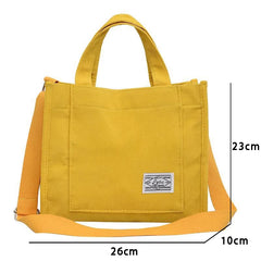 Corduroy Casual Women's Tote Shoulder Bag Retro Art Crossbody Bags