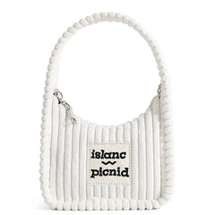 Corduroy Shoulder Bag Crossbody Square Handbag Women's Chain Bag