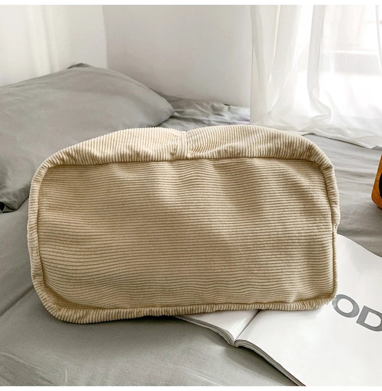 Corduroy Oversized Laptop Hobo Slouchy Bag