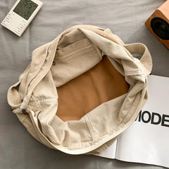 Corduroy Oversized Laptop Hobo Slouchy Bag