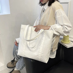 Corduroy Tote Bags for Women Foldable Shopper Eco-friendly Shoulder Bag