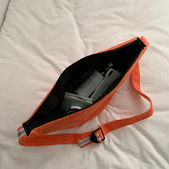 Corduroy Waist Bag Zipper Chest Bag Sport Travel Fanny Pack