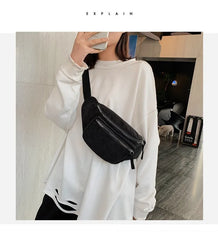 Corduroy Waist Bag Women Chest Bag