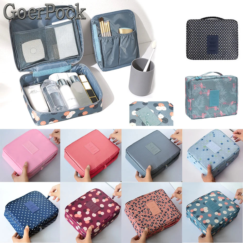 Waterproof Cosmetic Bag Organizer Portable Makeup Travel Beauty Case