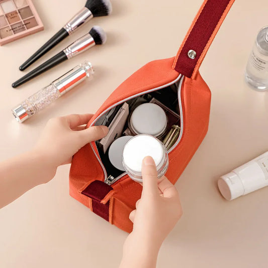 Cosmetic Bag Portable Waterproof Canvas Small Organizer Storage Bags