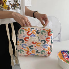 Floral Cosmetic Bag Small Fresh Large-capacity Clutch Female Student Multi-funct