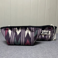 Striped Makeup Case Organizer Tassel Cosmetic Pouch Travel Toiletry Bag