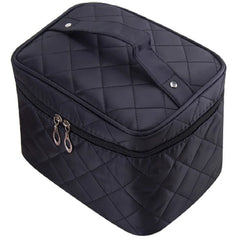 Quilted Cosmetic Bag Large Capacity Makeup Storage Handbag