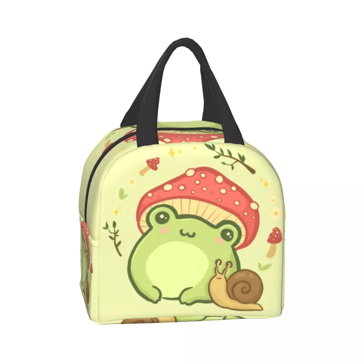 Vintage Frog And Snail Insulated Lunch Bag