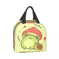 Vintage Frog And Snail Insulated Lunch Bag