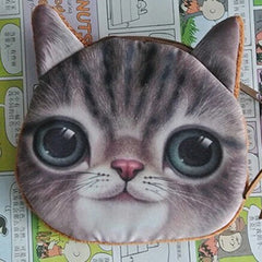 Cotton 3D Kitten Shoulder Bags Women Messenger Schoolbag