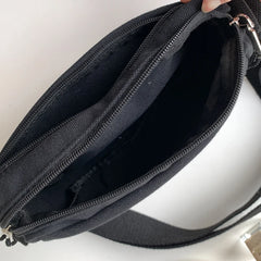 Canvas Zipper Saddle Bag Women's Shoulder Crossbody