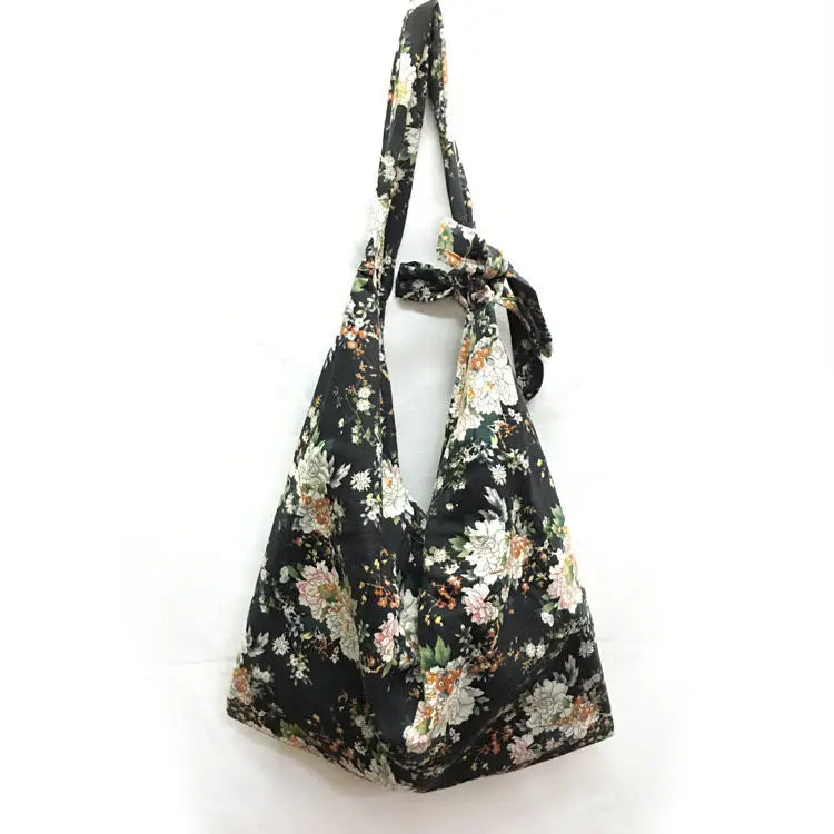 Vintage Cotton Shoulder Bag for Women Large Capacity