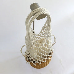 Hollow Fishnet Weaving Beach Straw Women Shoulder Bag