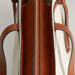 Large Canvas Tassel Handbag American Retro Design