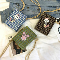 Cotton and Linen Shoulder Bag for Women