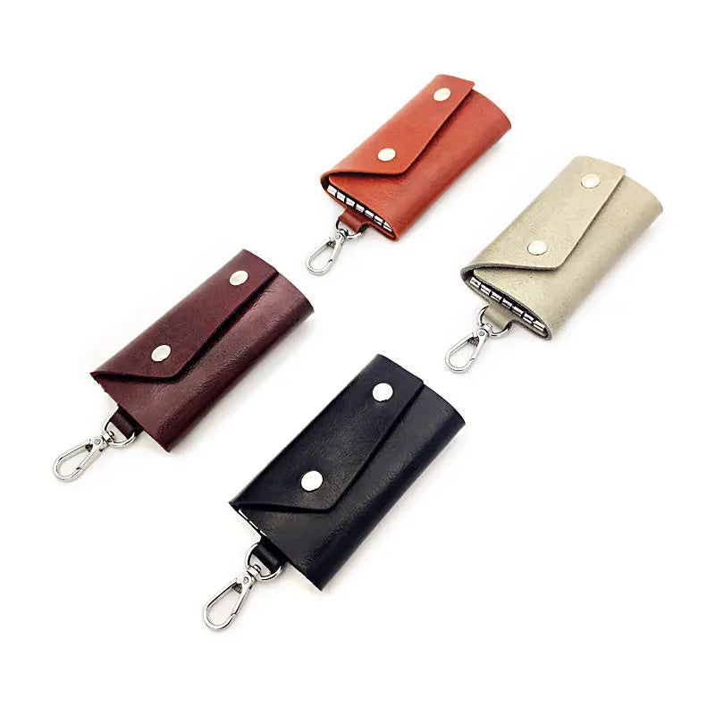 Unisex Leather Key Wallets Holder Retro Advanced Pouch