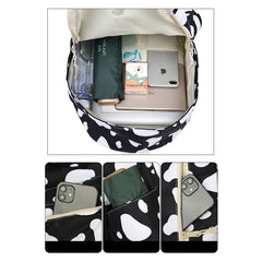 Cow Animal Prints Backpack Girls Shoulder School Book Bags