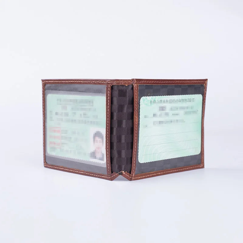 Men's Cow Leather Drivers Wallet Slim Driver Holder Car Document Orgainzer