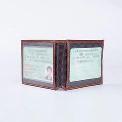 Men's Cow Leather Drivers Wallet Slim Driver Holder Car Document Orgainzer